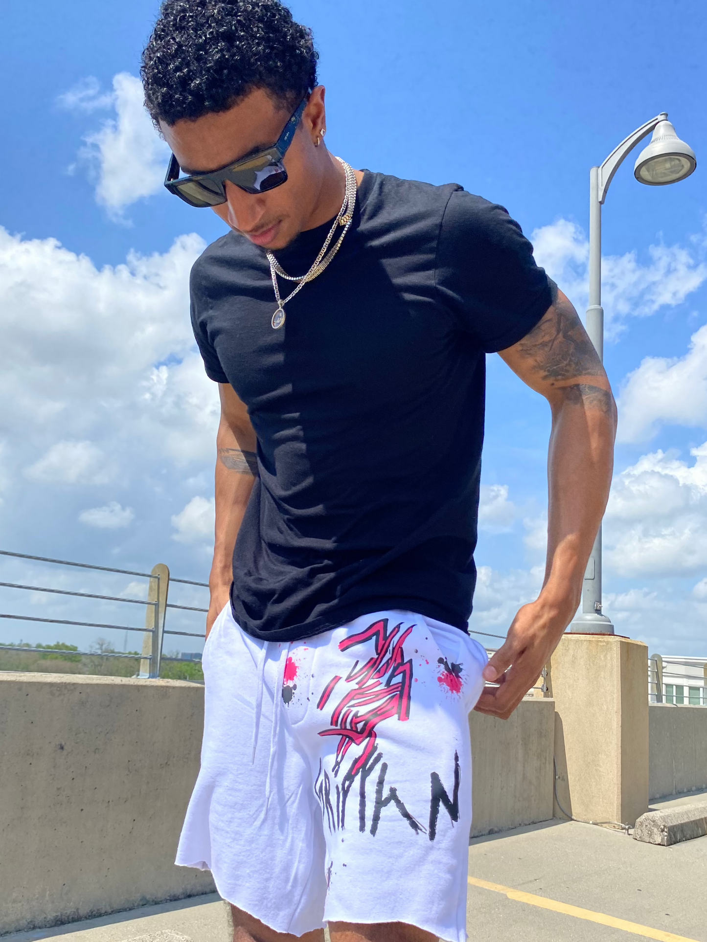 GREEK GRIFFAN SHORTS